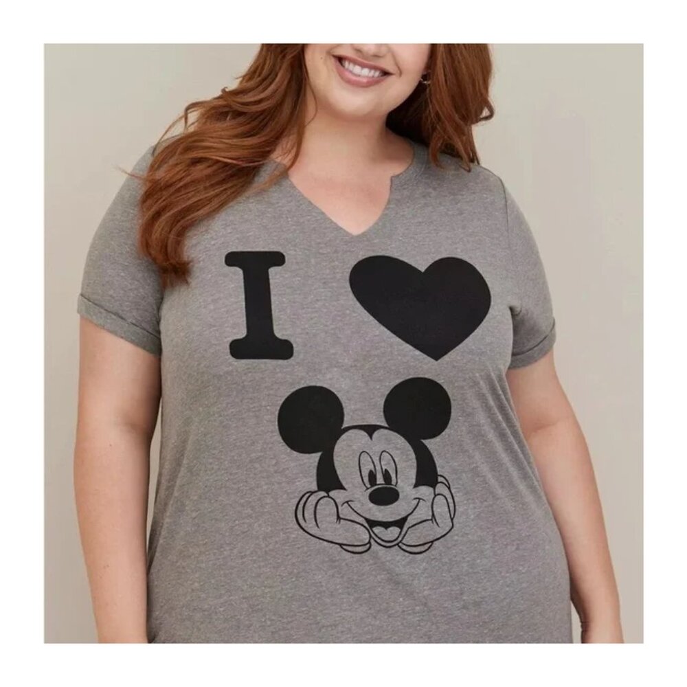 Torrid Disney  I Love Mickey T-Shirt NWT Size 3
